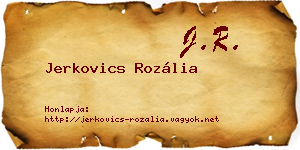Jerkovics Rozália névjegykártya