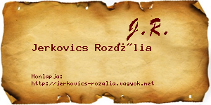 Jerkovics Rozália névjegykártya