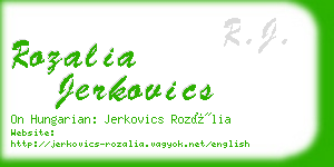 rozalia jerkovics business card